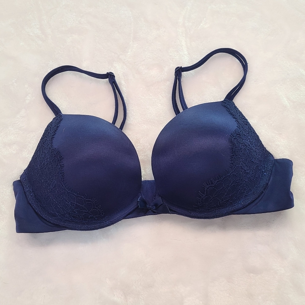 VS Very Sexy Push Up Bra Navy Lace Convertible
